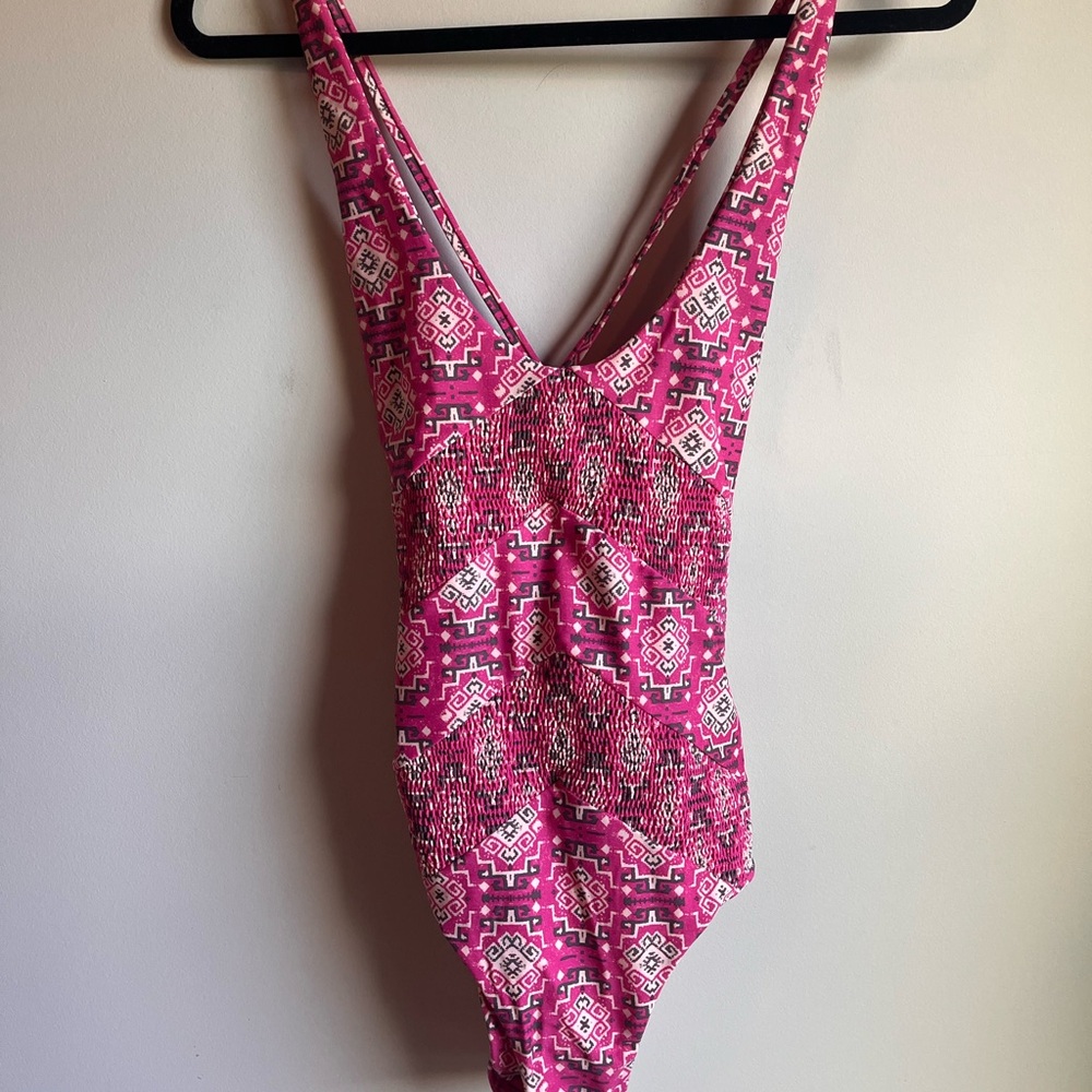 Tori praver swimwear Aztec pink one piece size large
